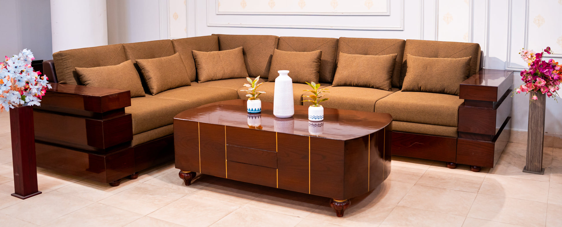 Step Style Corner Sofa