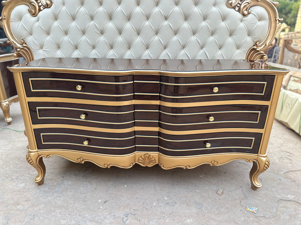 Double Bed Set Carving Style