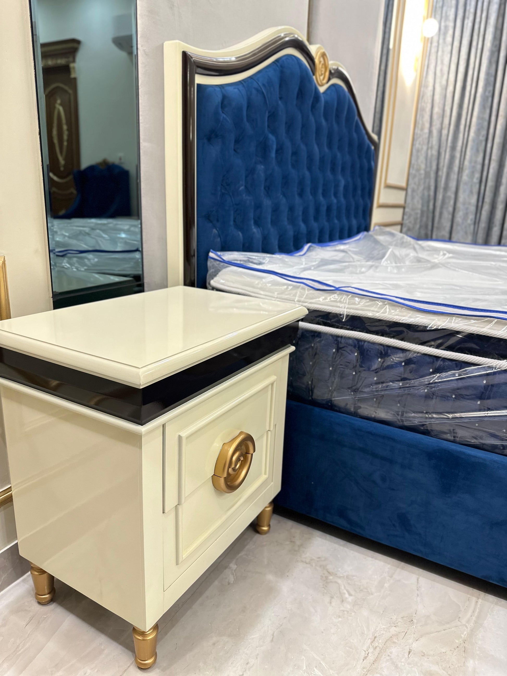 Double Bed Set As Per Pic Blue