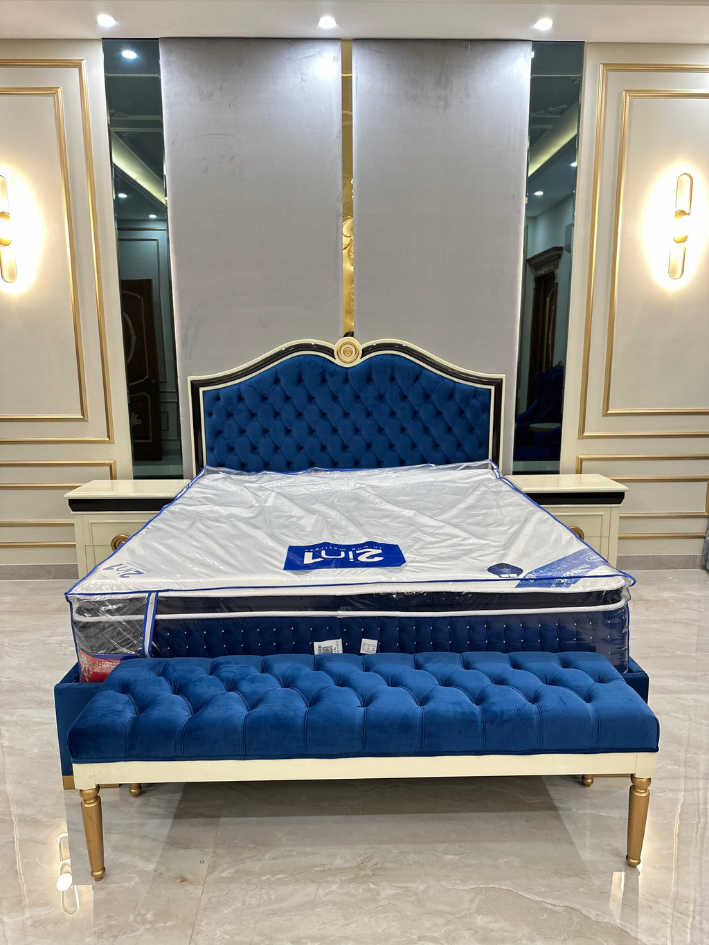 Double Bed Set As Per Pic Blue
